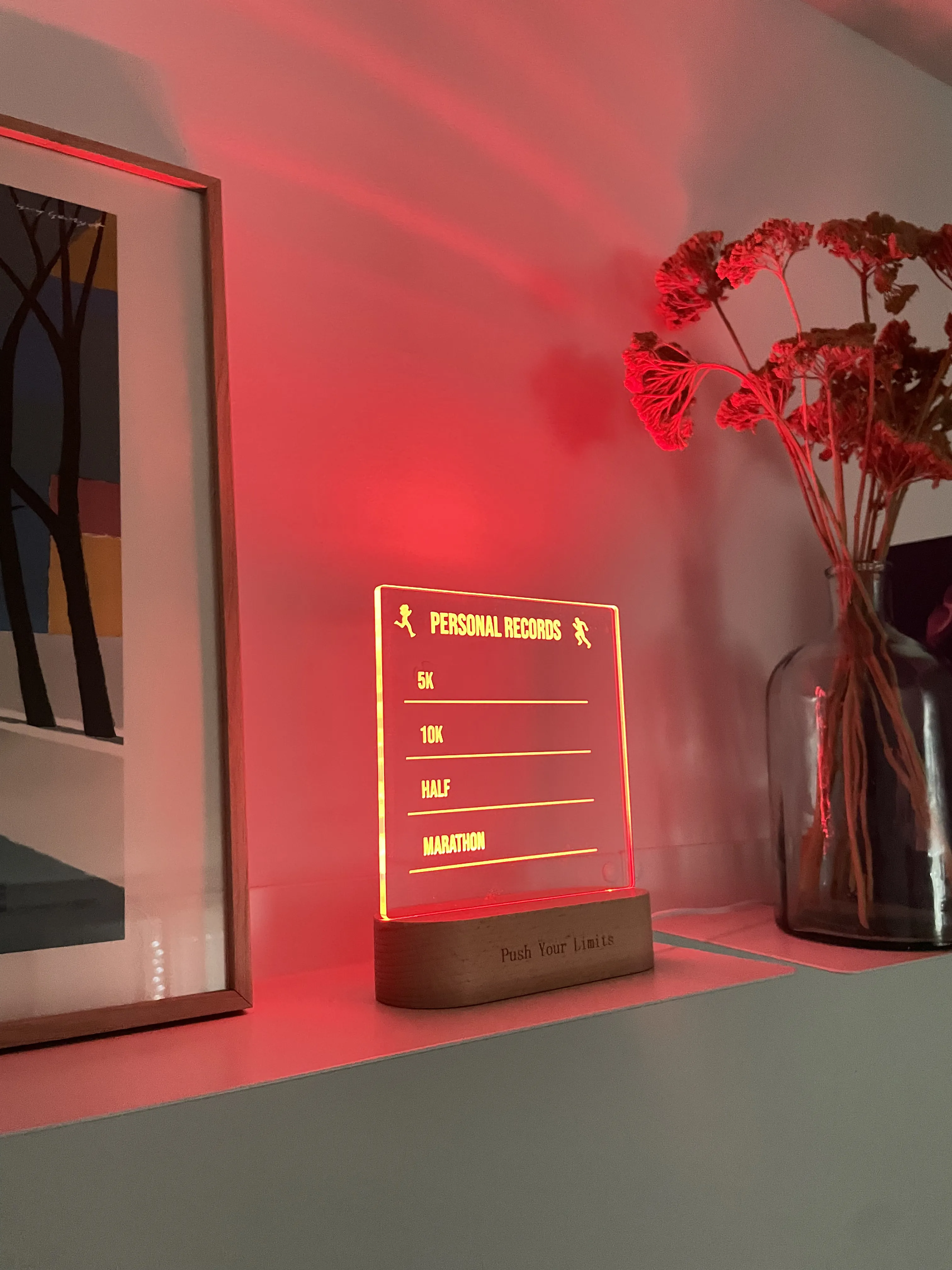 Your Golden Record allumé, montrant des records personnels de course à pied